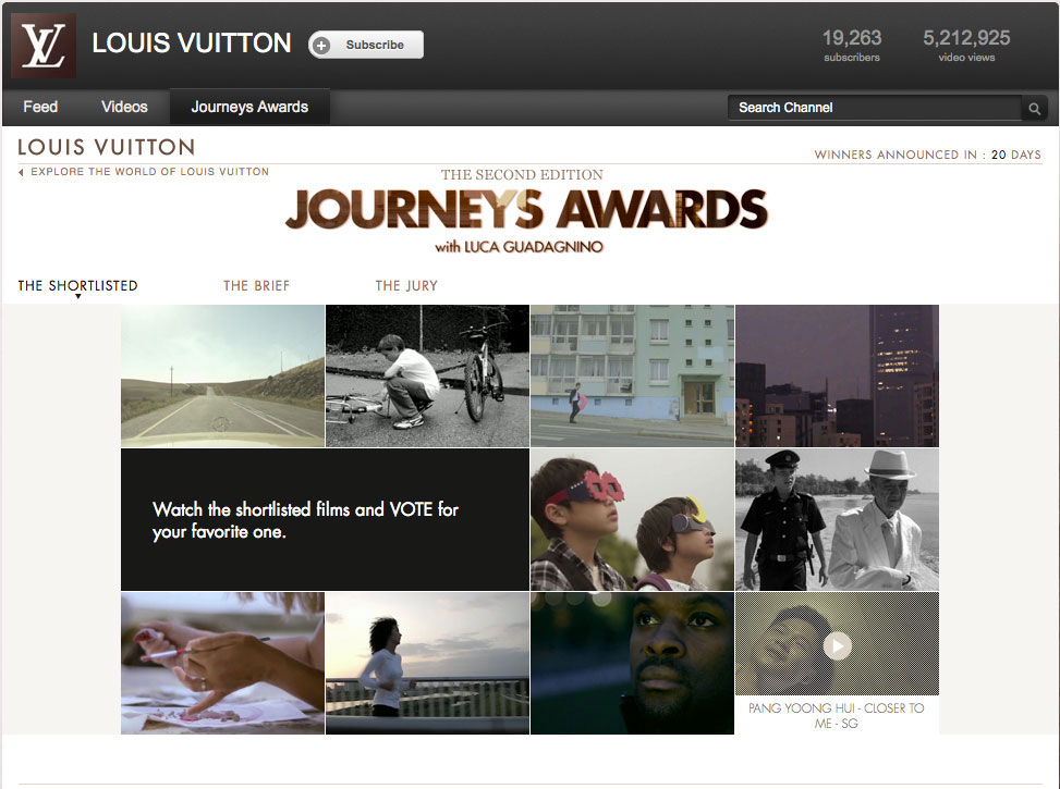 Louis Vuitton Journey Awards 2nd Edition